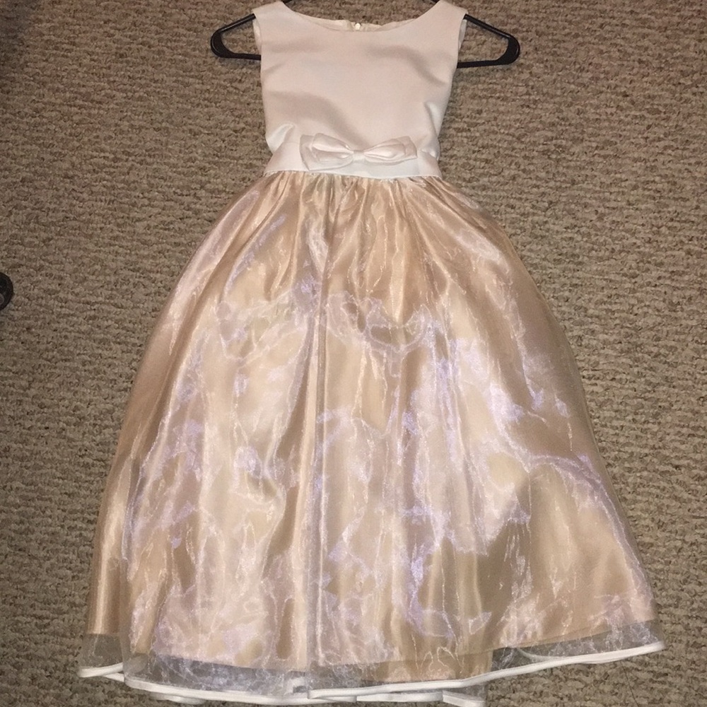 Beautiful Cream and Champagne girls dress